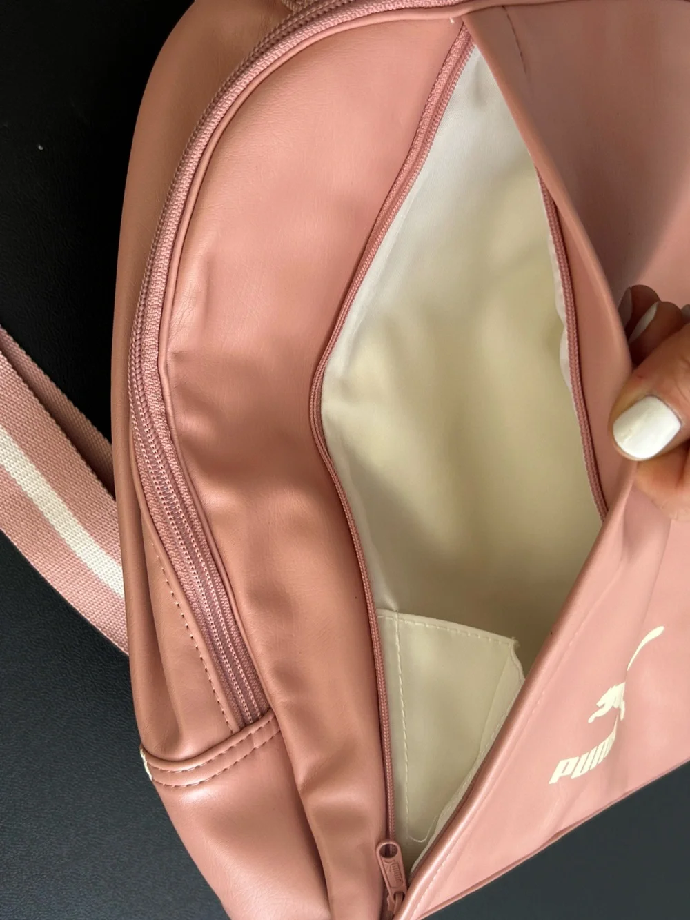 Puma Soft Pink mini backpack FAUX LEATHER
